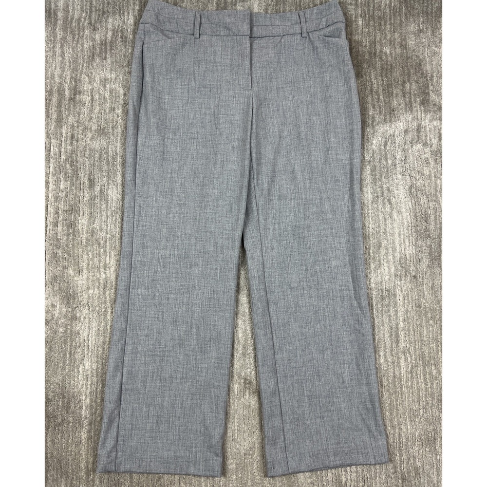 EST. 1946 Dress Pants Women 14 Grey Contemporary Straight Leg Stretch Workwear